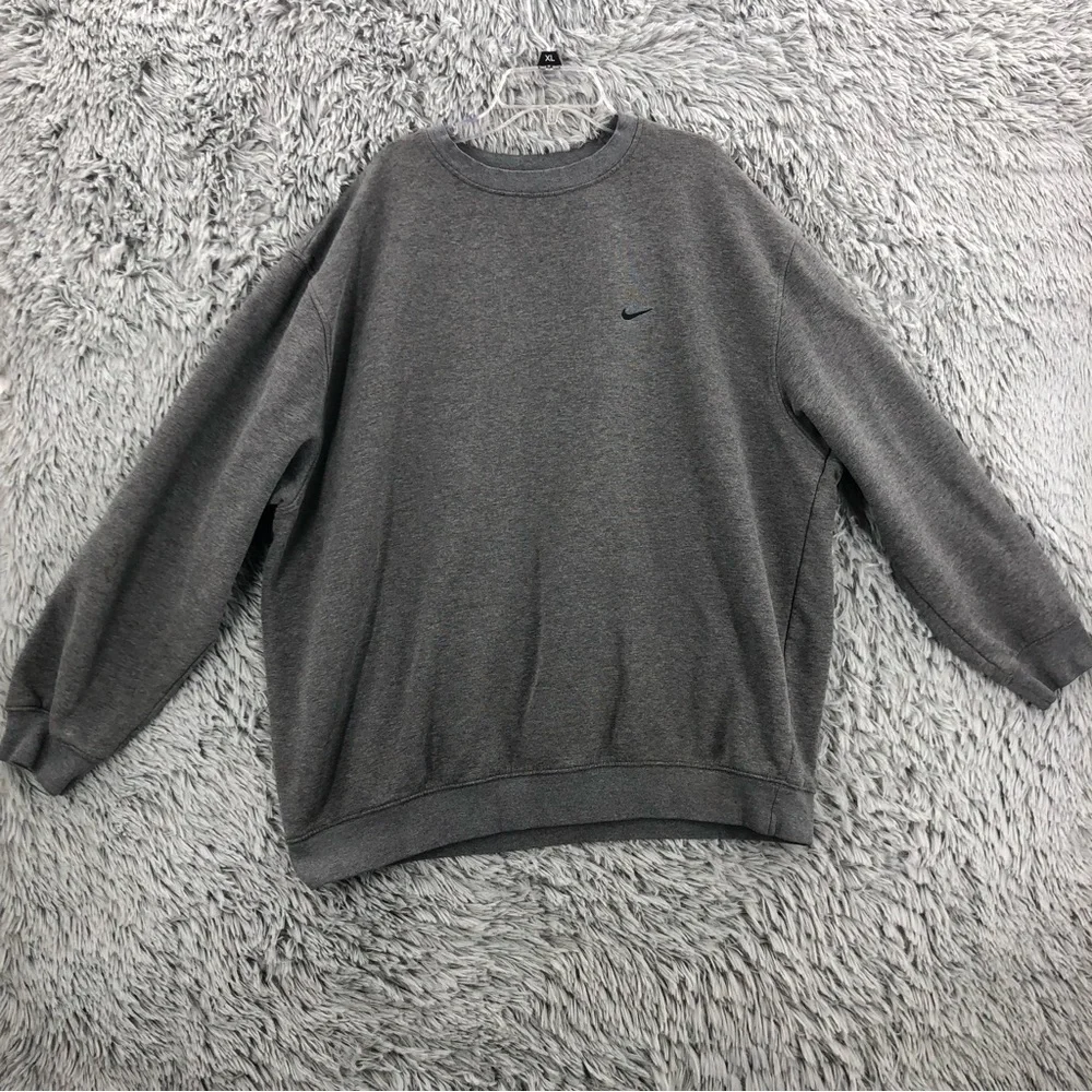 Nike Sweatshirt Mens XL Gray Checkmark Swoosh Long Sleeve
